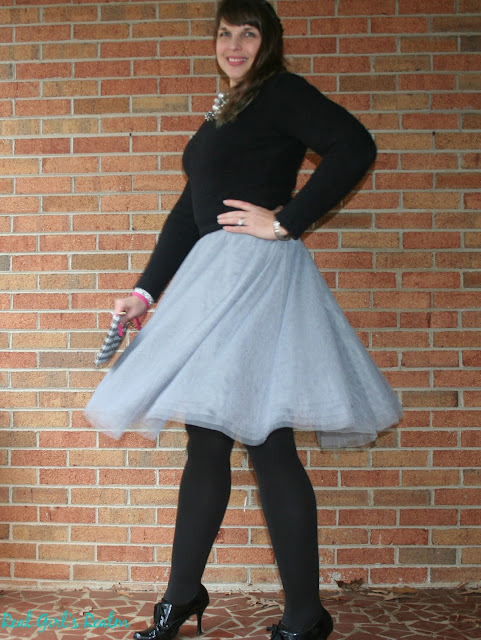 The tulle skirt is the latest trend and is the perfect statement piece for a Valentine's outfit.