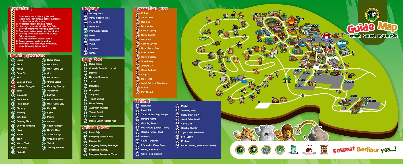 peta taman safari prigen 2022