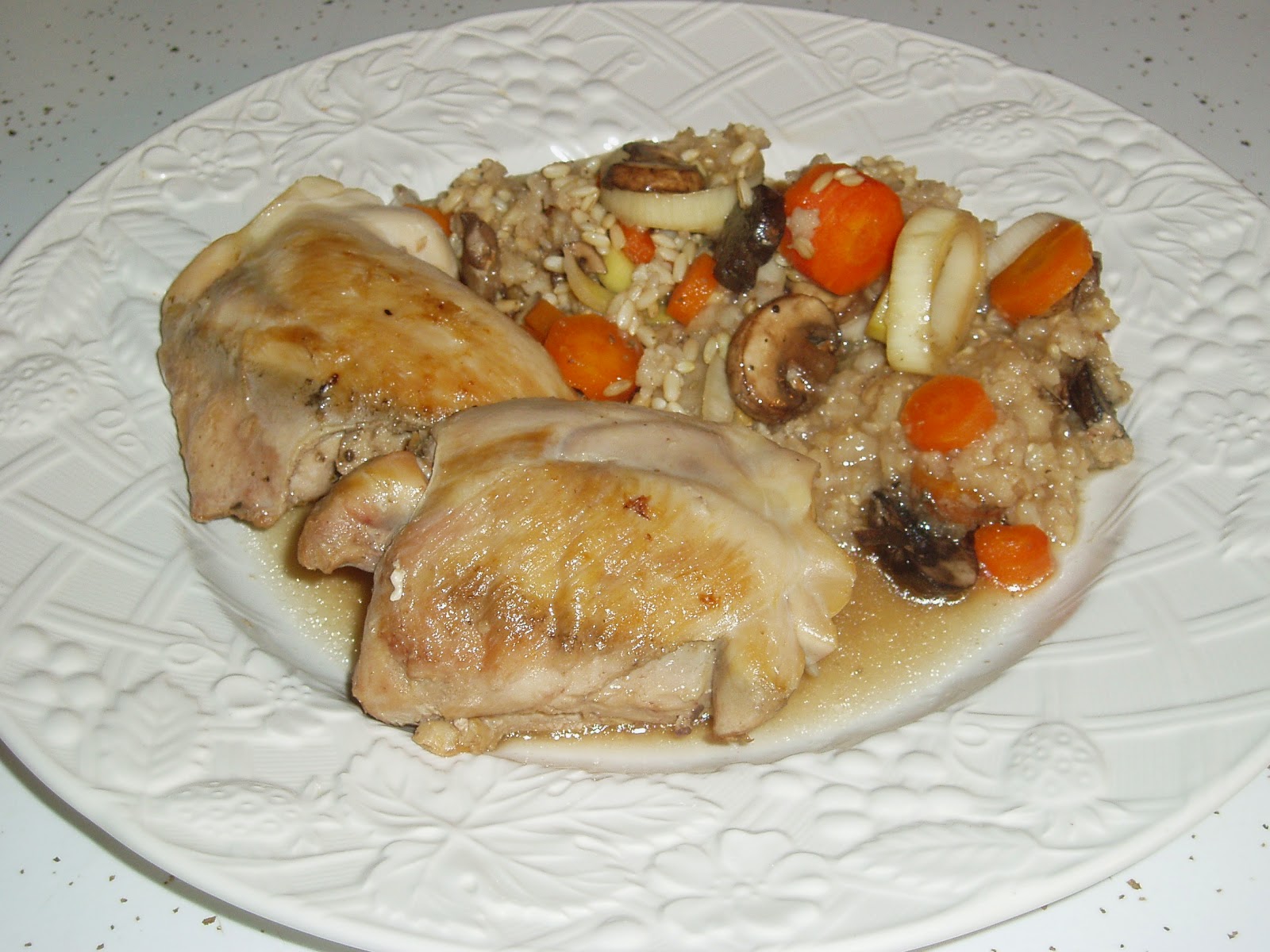 What's for Dinner? Crock Pot Chicken, Mushroom, and Brown Rice Casserole or A Few of My