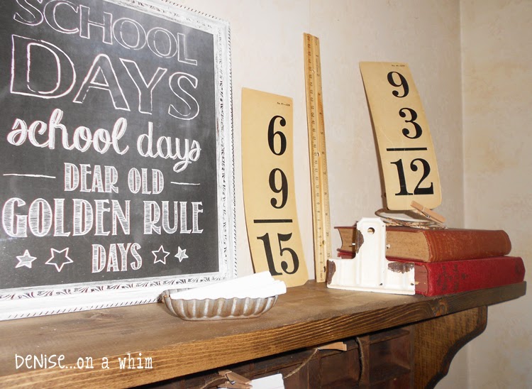 Vintage Flashcards and a Chalkboard Printable from Denise on a Whim