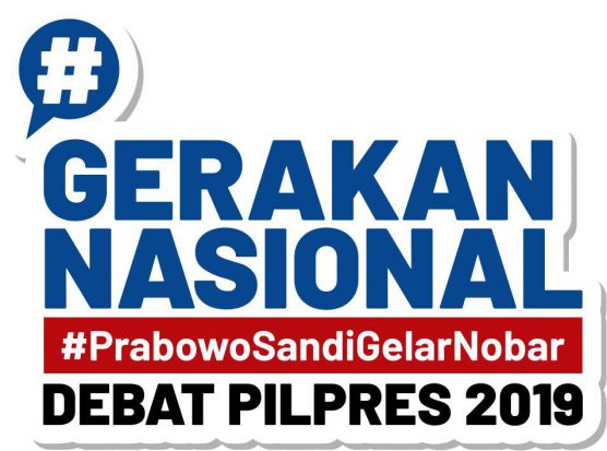 Resmi Diluncurkan, Gerakan Nasional Prabowo-Sandi Gelar Nobar Debat Capres Resmi Diluncurkan, Gerakan Nasional Prabowo-Sandi Gelar Nobar Debat Capres