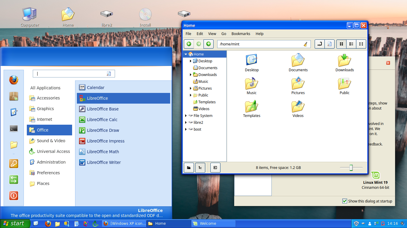 windows xp skin linix mint windows xp skin linix mint