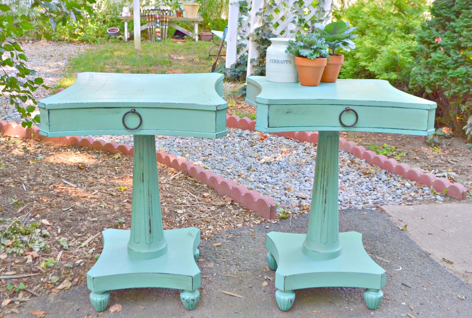 Heir and Space A Vintage Pair of Side Tables