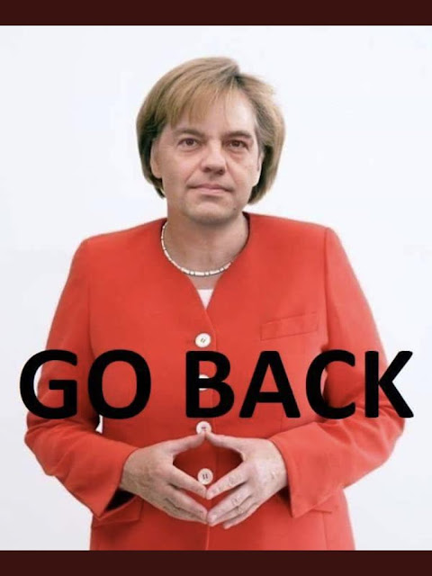 Go back madam Merkel. Go back together with Alexis Go back madam Merkel. Go back together with Alexis
