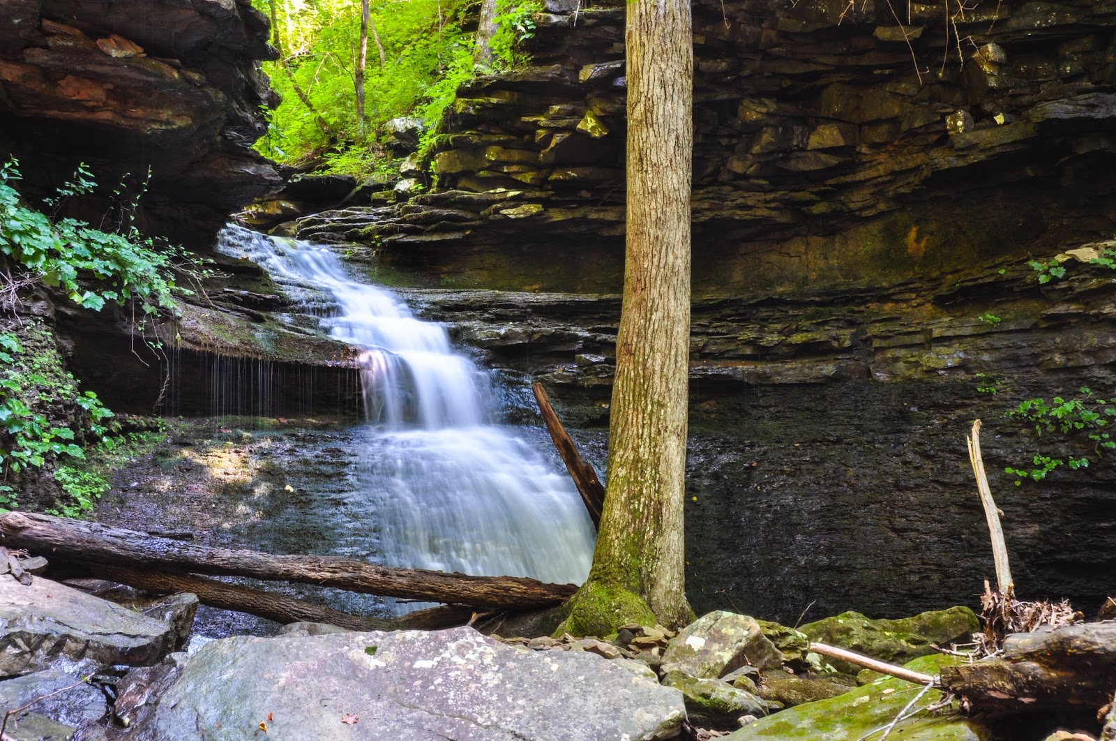 Rick's Hiking Blog Cowan Hollow Waterfalls, Between Simpson and North