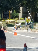 Making a Curb Cut Photo of Team of Workers creating a Curb Cut