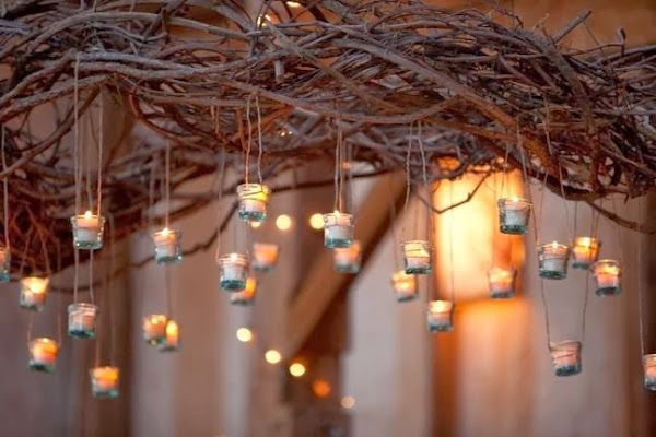 romas y portavelas decoracion navidad