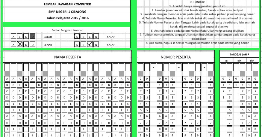 Download Lembar Kerja Komputer LJK Format Excel Download Lembar Kerja Komputer LJK Format Excel