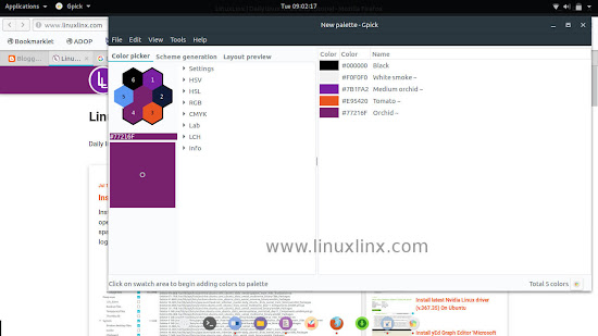 gpick color picker for linux user