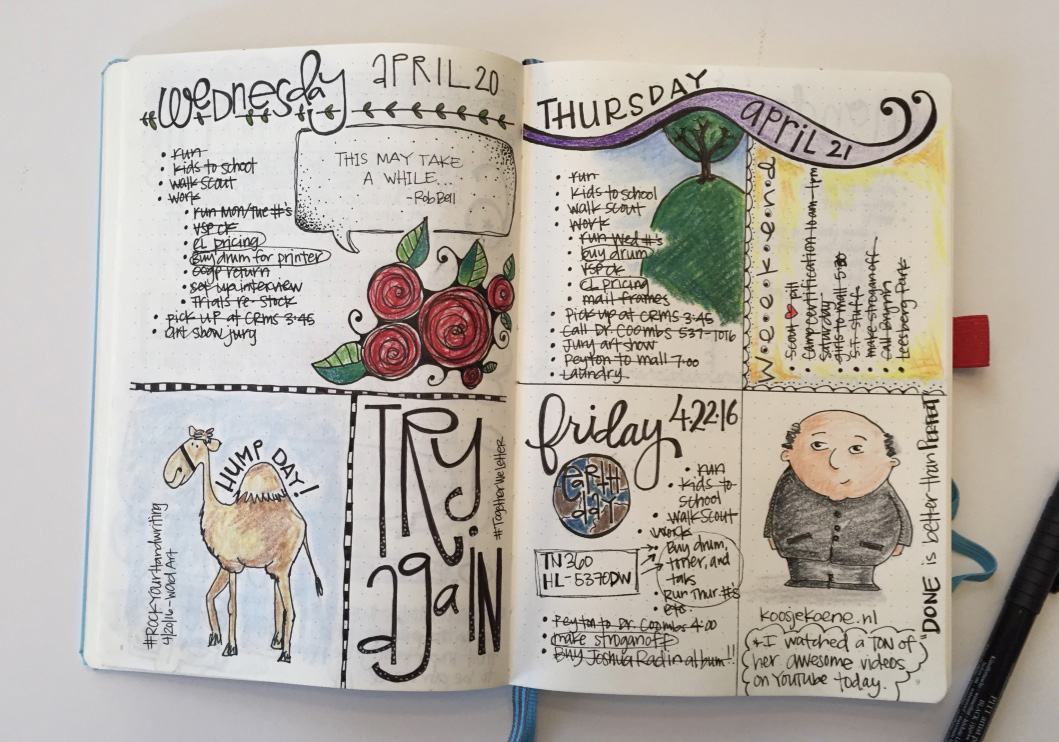 T. Matthews Fine Art: Bullet Journal - Pages 8-9