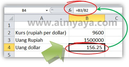 Cara Menghitung Dollar ke Rupiah dan Sebaliknya di Ms Excel