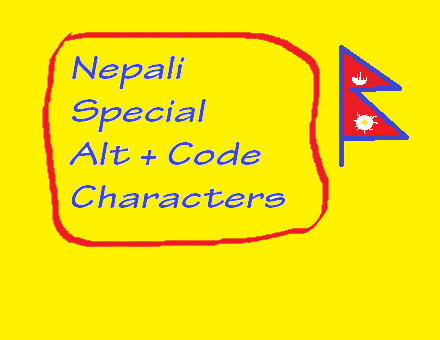 Nepali Special Alt + Code Characters