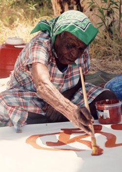 Emily Kame Kngwarreye painting