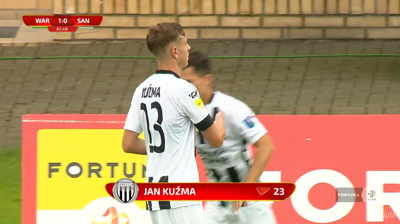 27. kolejka: Warta Poznań - Sandecja Nowy Sącz 2:0<br><br>fot. Polsat Sport / IPLA