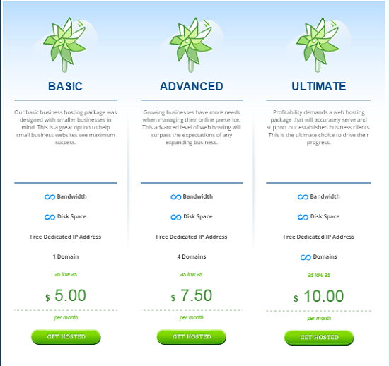 Pricing of Business Hosting by Hostwinds Hostwinds Pricing, Pricing of Business Hosting