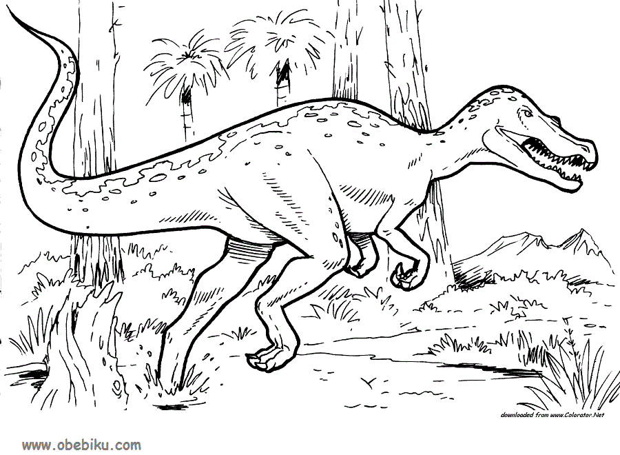 Belajar Mewarnai Gambar Dinosaurus Obebiku Diwarnai