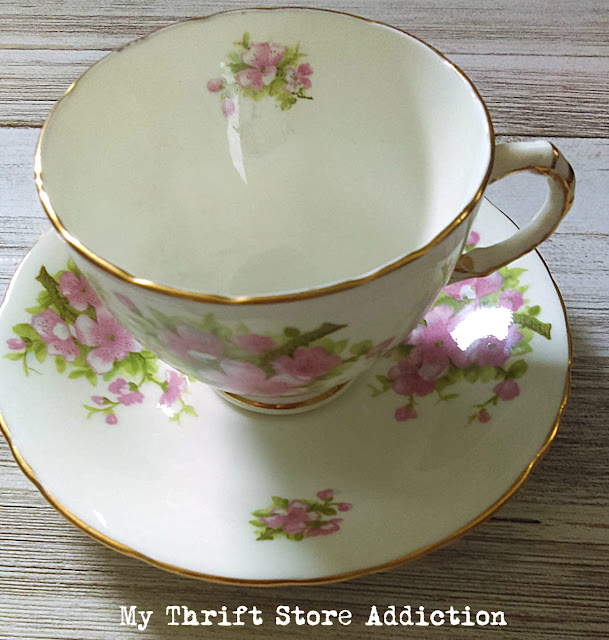 vintage floral teacup