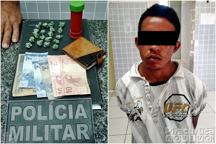Polícia Militar captura jovem com 19 trouxas de maconha - Imagem 1