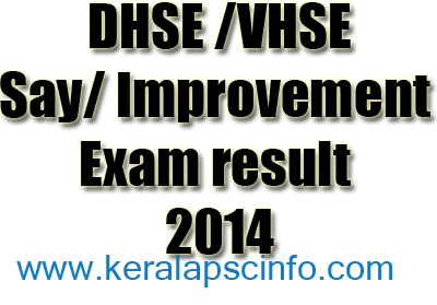 VHSE Say result 2014, HSE say result 2014, DHSE say, HSE say, VHSE say 2014, www.keralaresult.nic.in