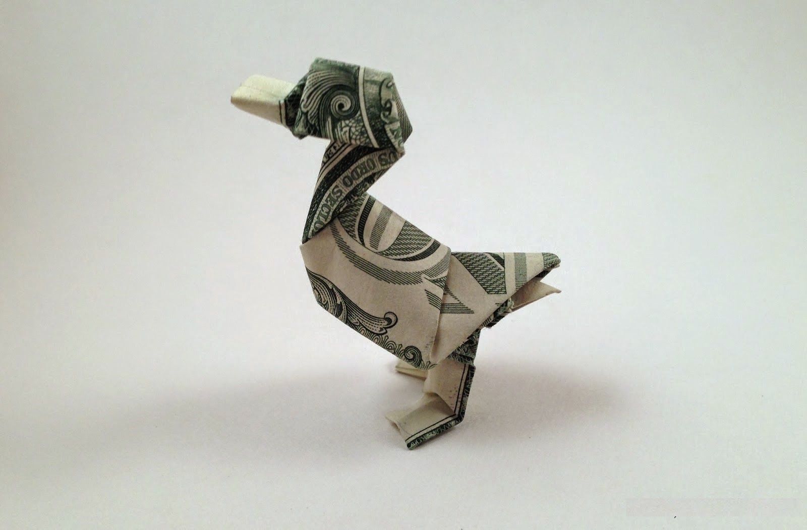 origami duck dollar bill easy arts and crafts ideas