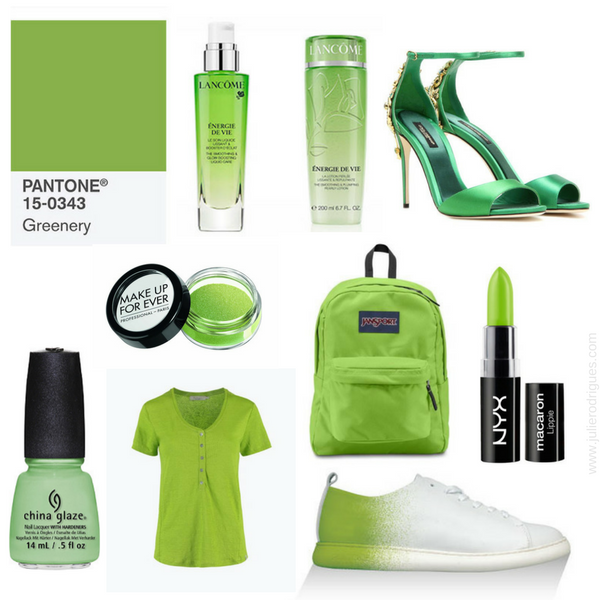 acessórios Greenery acessórios na cor da oficial da Pantone para 2017