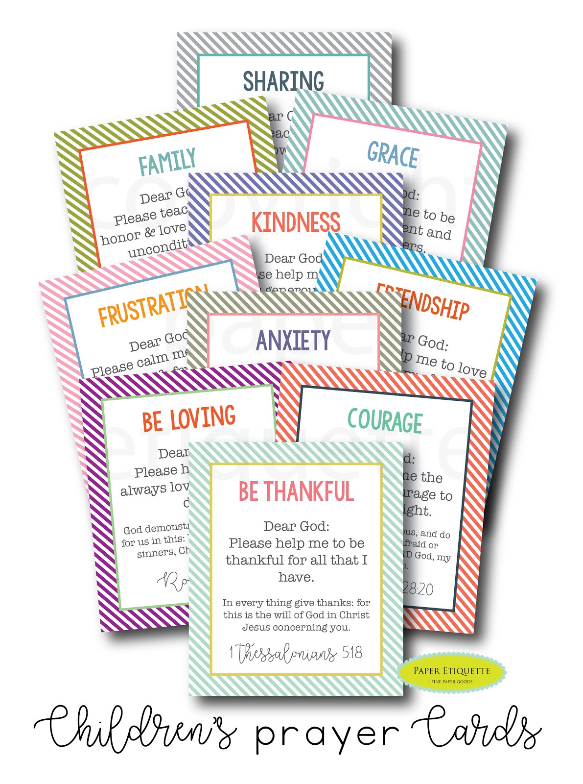 Children's Prayer Cards