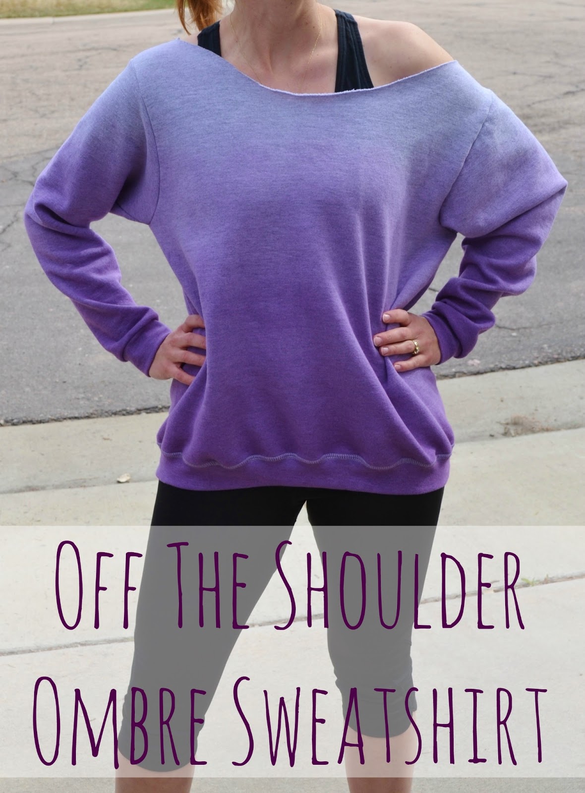 Over the shoulder sales sweatshirt