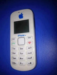 nokia mobile with apple iphone logo funny