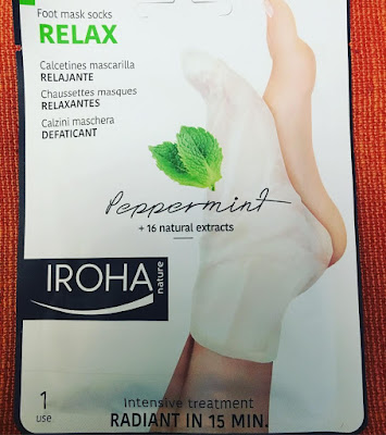 Iroha nature, mascarilla pies, foot mask socks, relax, menta