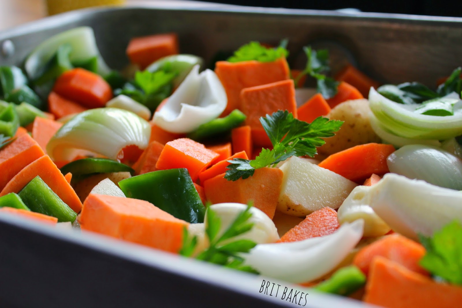 Brit Bakes Easy Colourful Roast Vegetable Medley