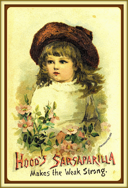 Blond-haired girl wearing brown hat with flowers in foreground