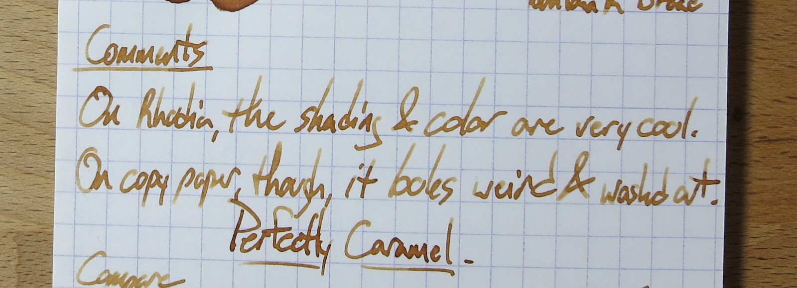 Noodler's Golden Brown - Ink Sample