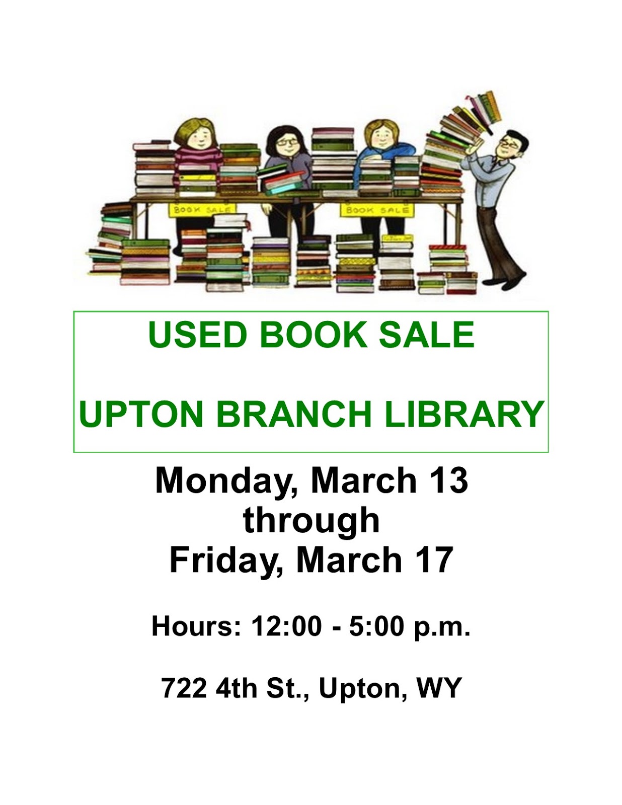 Upton Branch Library, Upton, Wyoming Used Book Sale and Storytime