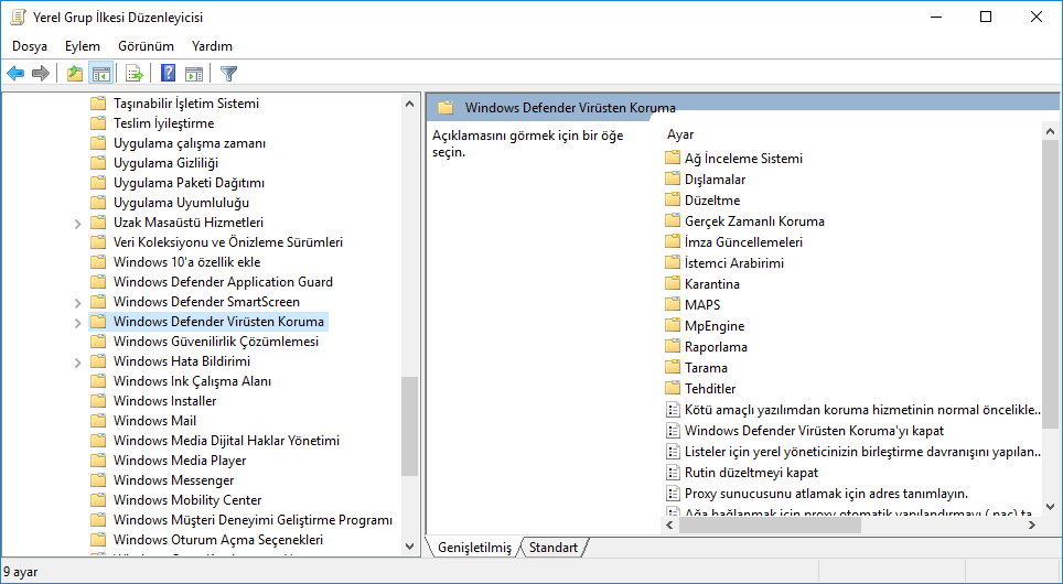 MsMpEng.exe, neden yüksek CPU ve disk kullanıyor? 1 Yerel grup ilkesi d%25C3%25BCzenleyicisi 1