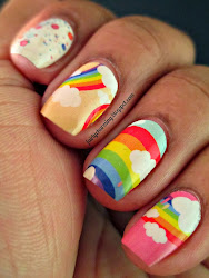 rainbow nail nails pretty designs stickers cartoon december born scented coat miss gel won magic fairly charming via