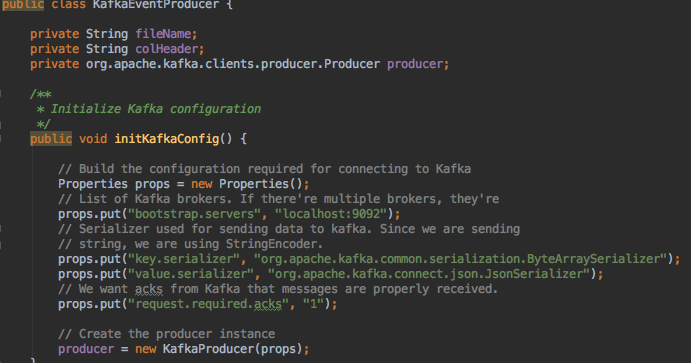 Kafka Producer JAVA code