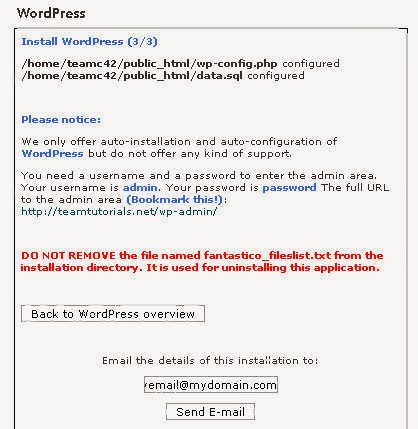 Installing Wordpress