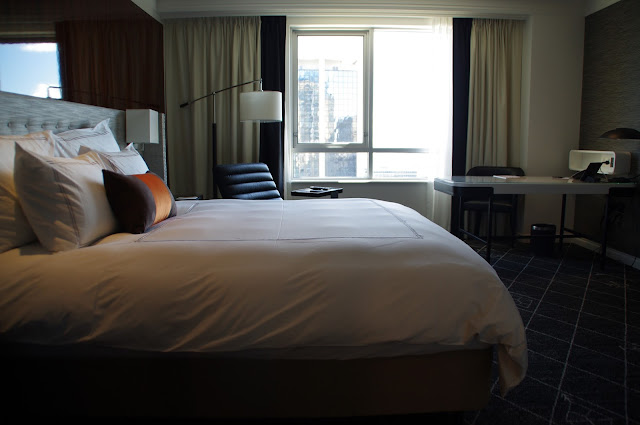 View from our bed in swissotel sydney