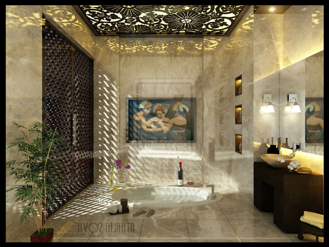 ديكورات حمامات جديده