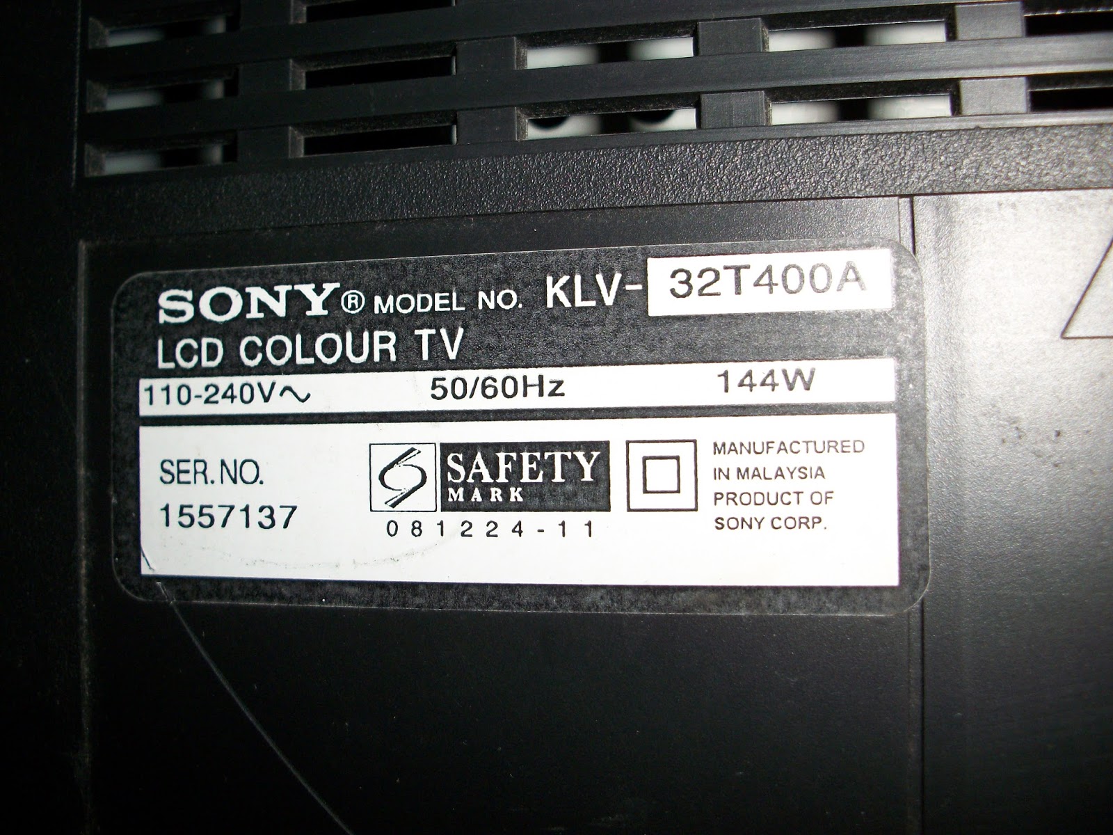 HOSPITAL Electronics TV Repairing And Sparepart Repairing LCD SONY BRAVIA KLV32T400A