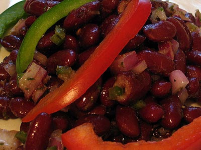 Red Kidney Bean Salad & Harissa Dressing