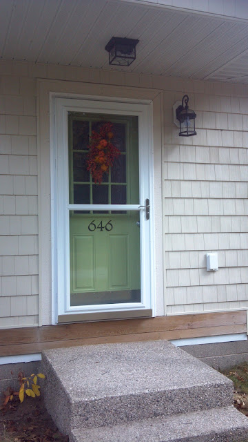 Stenciled house number