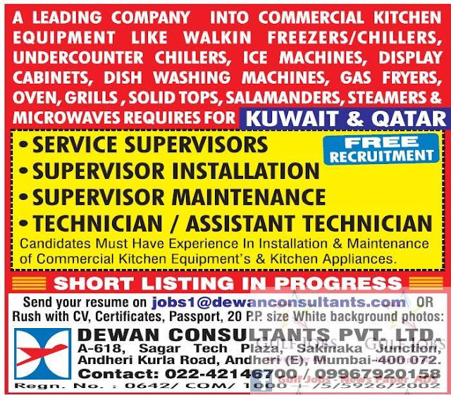 Kuwait & Qatar Leading company Jobs - Free Recruitment