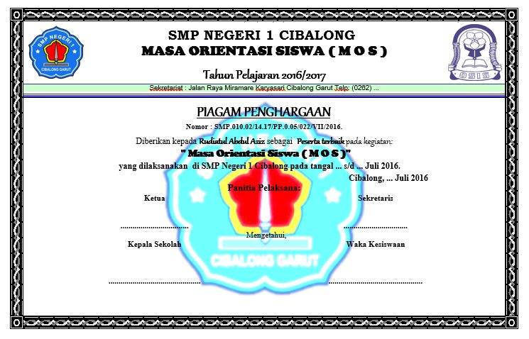 contoh sertifikat