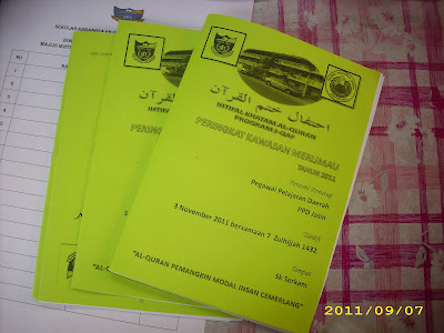Ucapan Pengerusi Majlis Khatam Al-quran - Contoh Oct