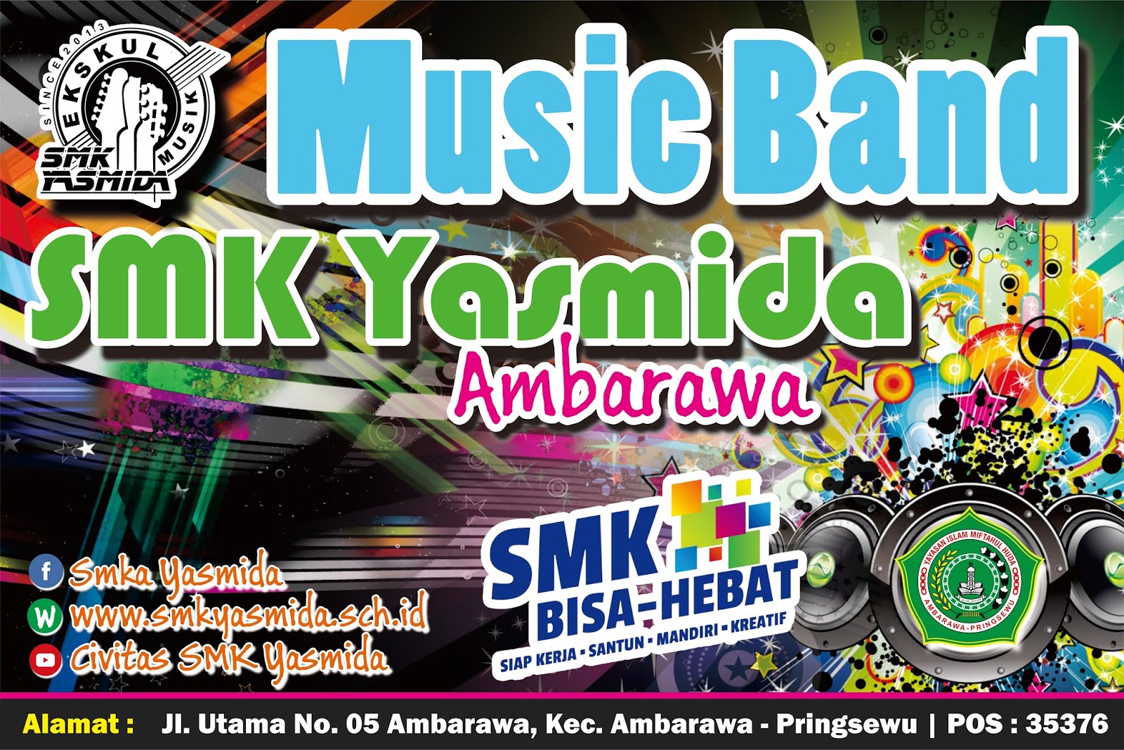 Desain Banner Panggung Ekskul Music Smk Yasmida Abdur Rozak