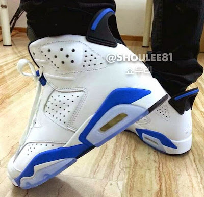 THE SNEAKER ADDICT: 2014 Air Jordan 6 Sport Blue Sneaker (On Foot Look)