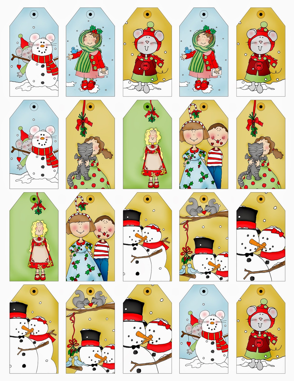 Free Dearie Dolls Digi Stamps: Christmas Tags....here are a bunch of ...