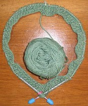 Circular Knitting Needles and Cotton Yarn