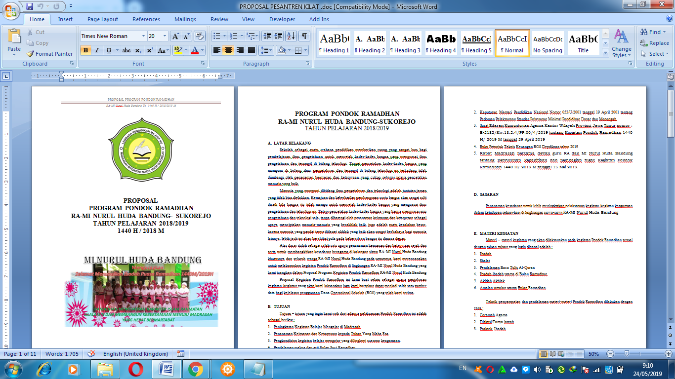 Contoh Proposal Kegiatan Pondok Ramadhan Di Sekolah